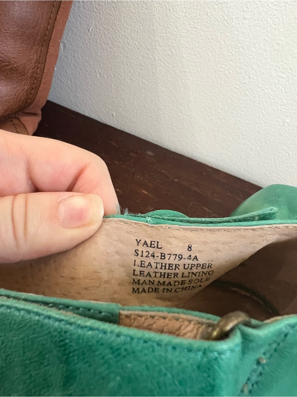 Miz Mooz Green Suede Cork Platform Wedge Sandals - Picture 6 of 8